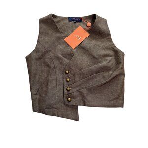 Morange Lainate Crop Top in Grey